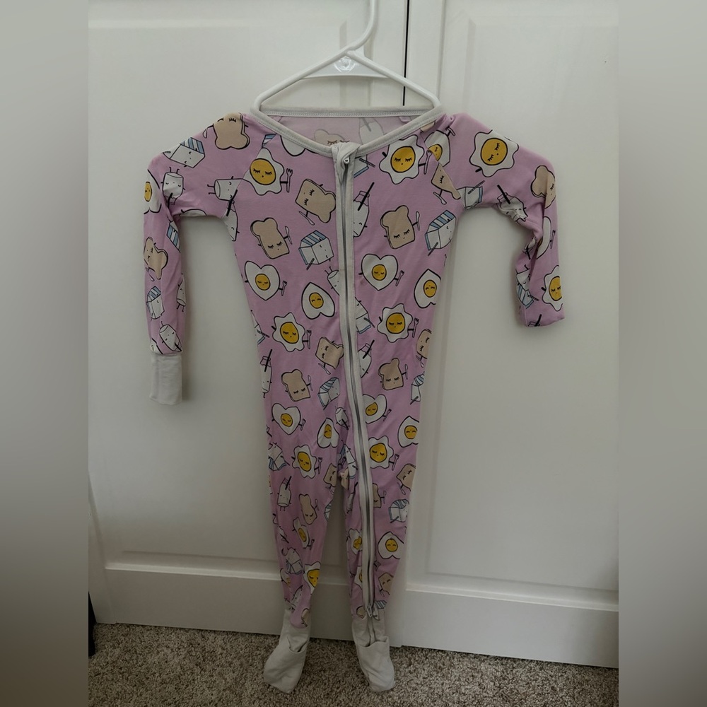Little Sleepies Purple Kids One Piece with Fun Print